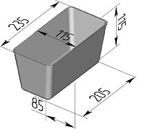 Форма хлебопекарная литая прямоугольная №6